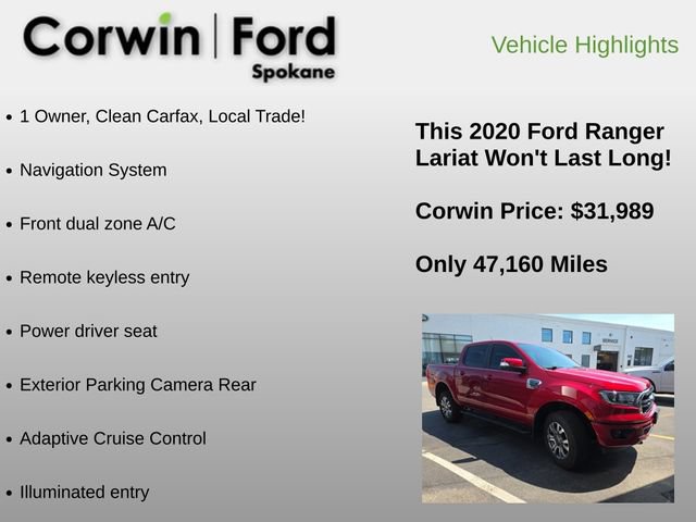 Used 2020 Ford Ranger Lariat w/ Technology Package AWD/4WD image 6