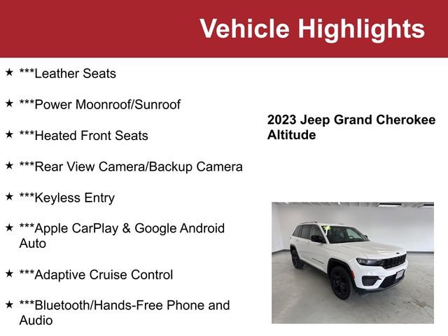 Used 2023 Jeep Grand Cherokee Altitude AWD/4WD image 2