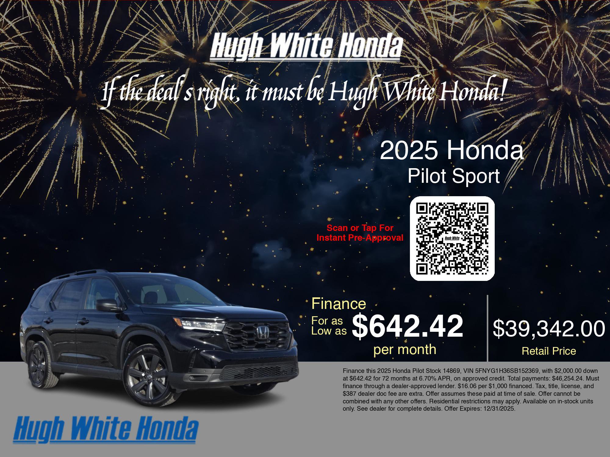 Used 2025 Honda Pilot Sport image 3