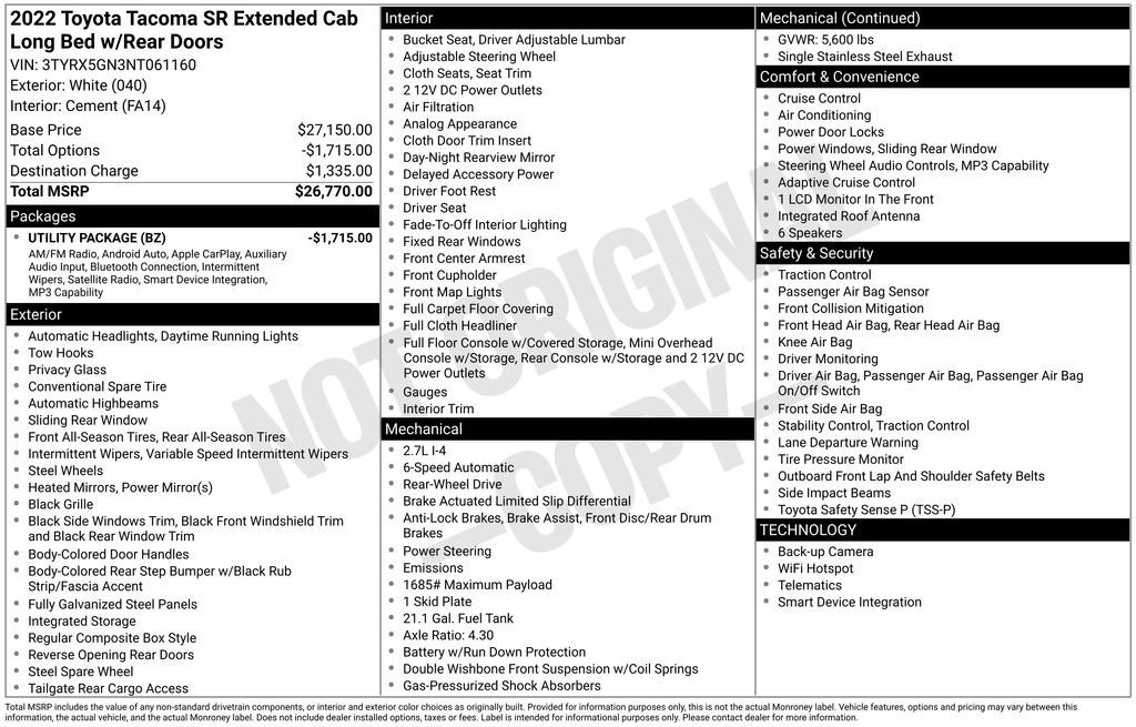 Used 2022 Toyota Tacoma SR image 2
