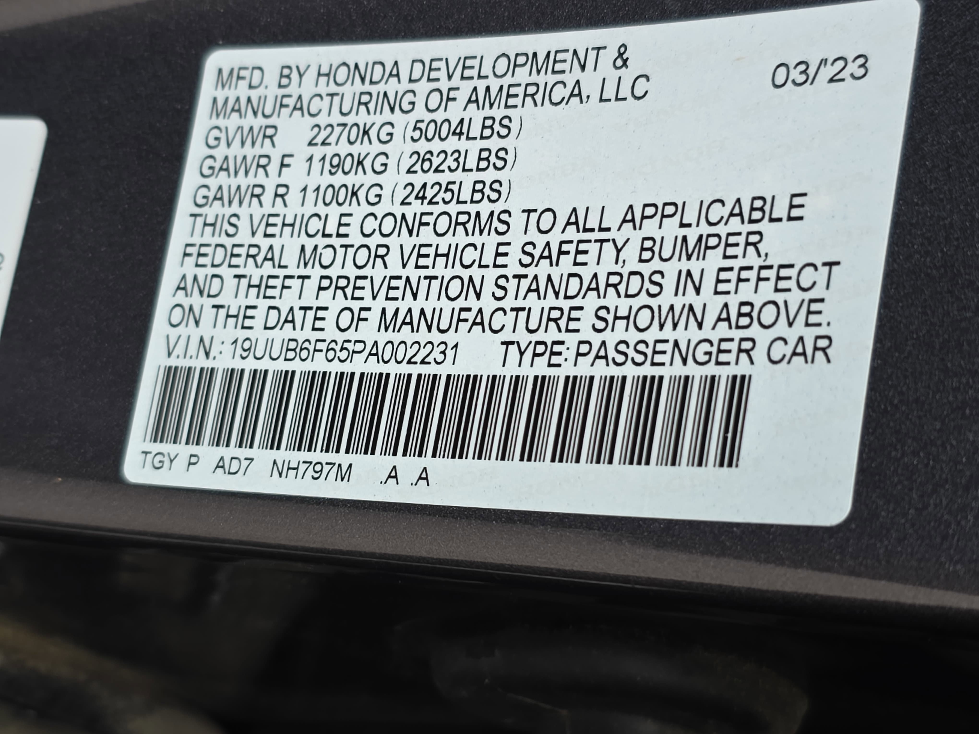 Certified 2023 Acura TLX SH-AWD w/ Advance Package image 33