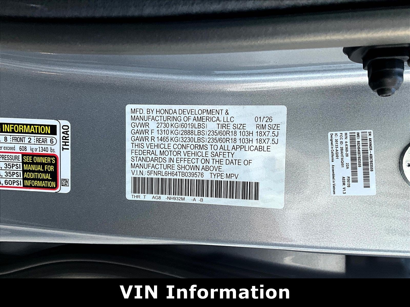 Used 2026 Honda Odyssey EX-L image 17