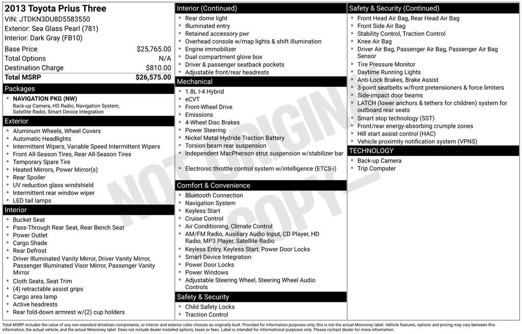 Used 2013 Toyota Prius Three image 4