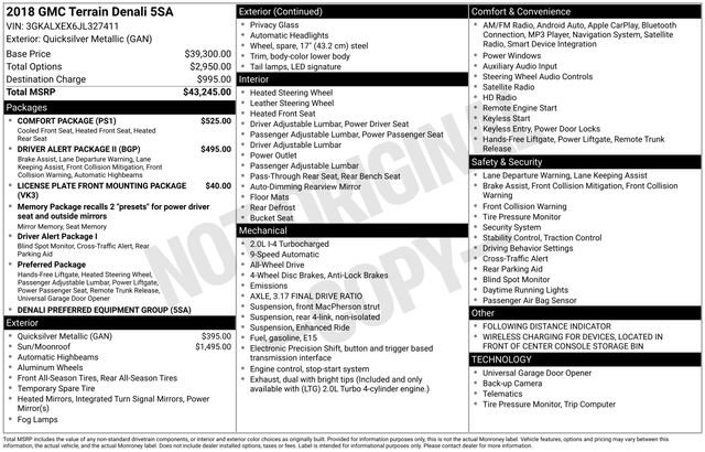 Used 2018 GMC Terrain Denali w/ Comfort Package image 33