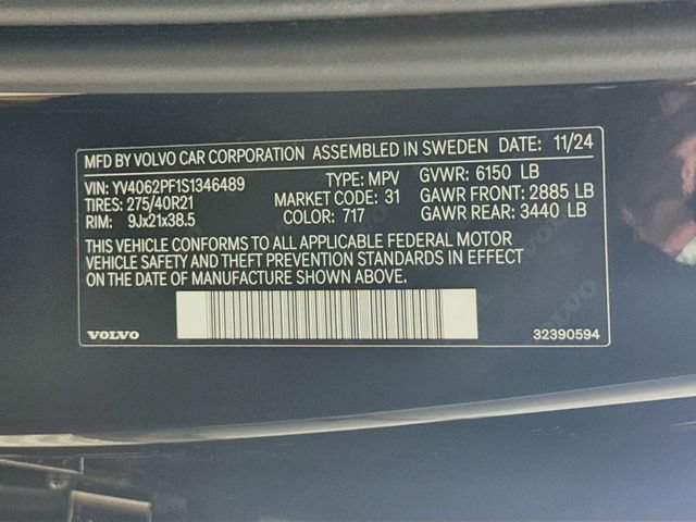 Used 2025 Volvo XC90 B6 Ultra w/ Protection Package Premier AWD/4WD image 33