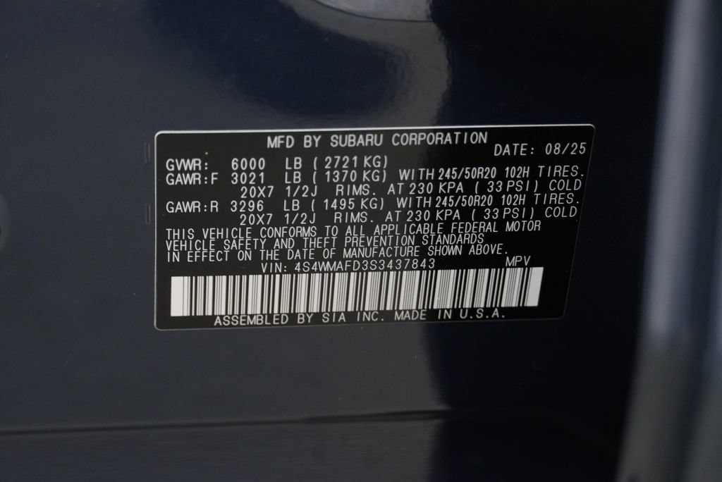 Used 2025 Subaru Ascent Onyx Edition AWD/4WD image 56