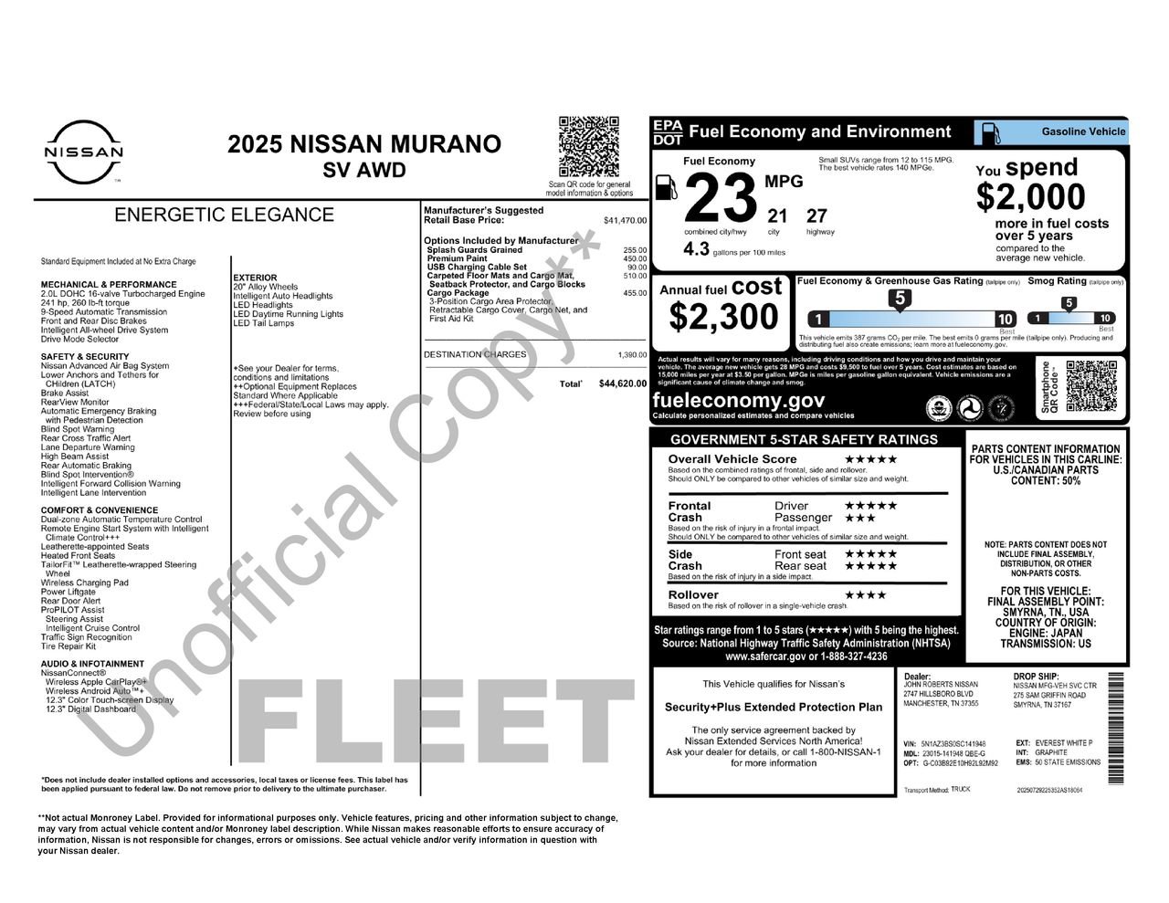 Used 2025 Nissan Murano SV w/ Cargo Package AWD/4WD image 35
