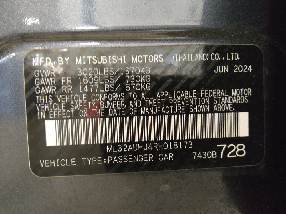 Used 2024 Mitsubishi Mirage ES FWD image 33