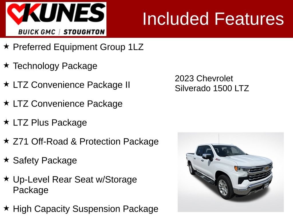 Used 2023 Chevrolet Silverado 1500 LTZ w/ Technology Package AWD/4WD image 2