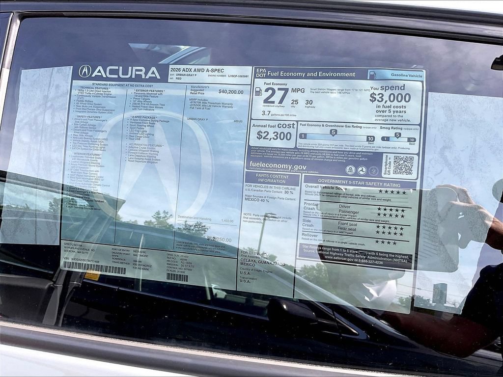 New 2026 Acura ADX A-Spec AWD/4WD image 13