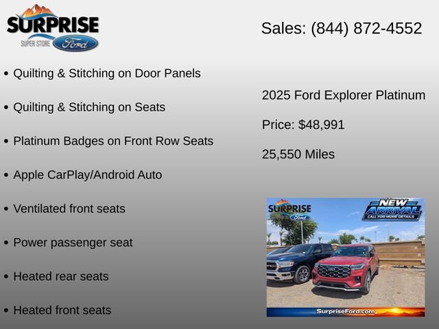 Used 2025 Ford Explorer Platinum w/ Ultimate Package AWD/4WD image 18