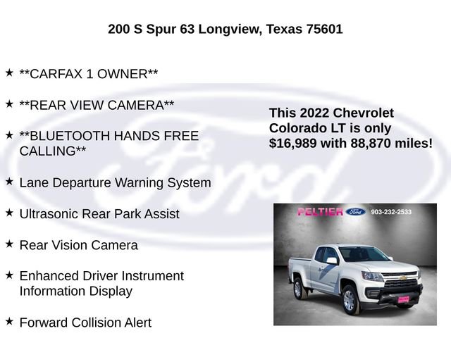 Used 2022 Chevrolet Colorado LT w/ Fleet Safety Package image 10