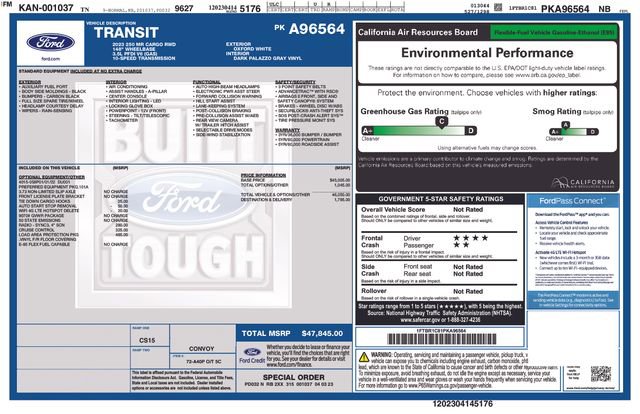 Used 2023 Ford Transit 250 Medium Roof w/ Load Area Protection Package image 2