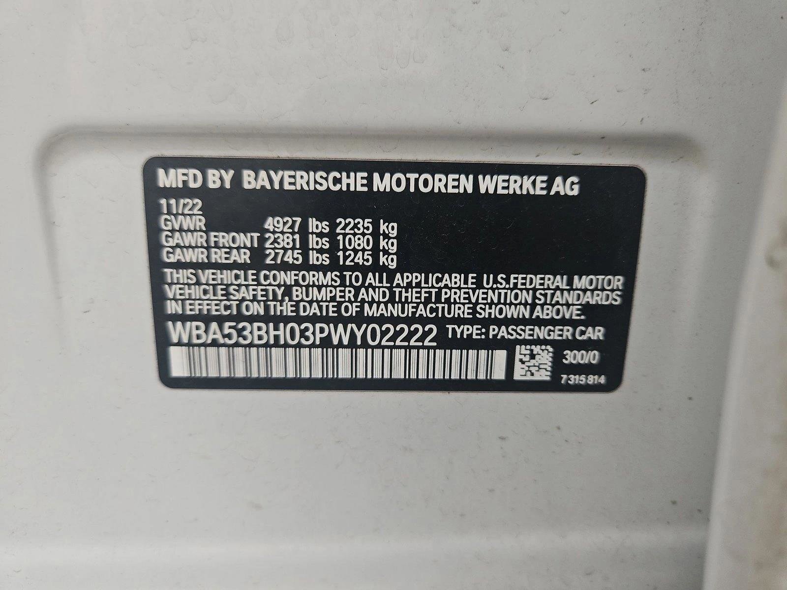 Used 2023 BMW 530i w/ Convenience Package RWD image 22