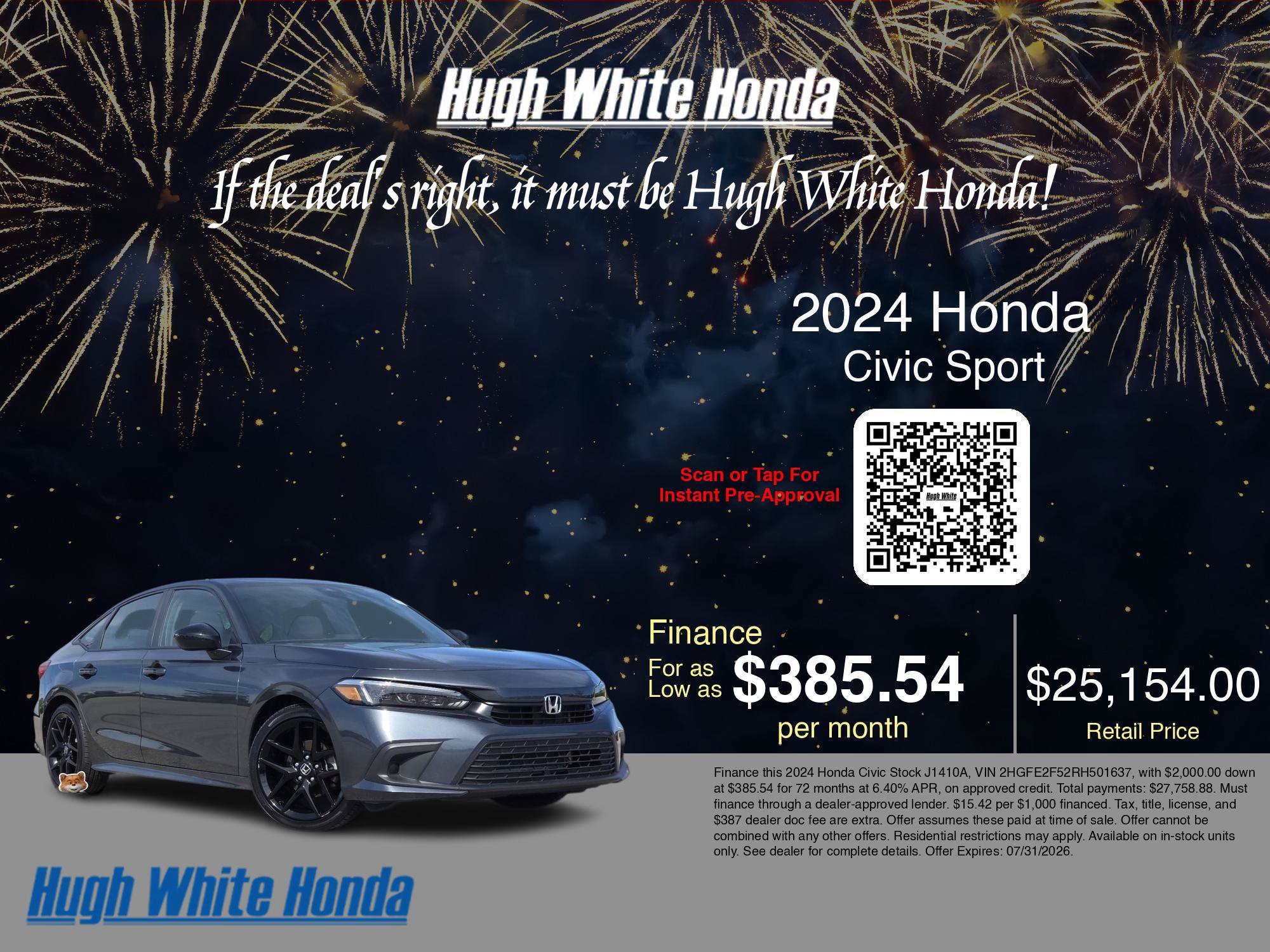 Used 2024 Honda Civic Sport image 3
