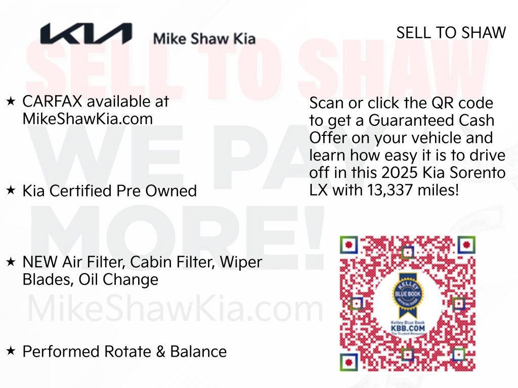 Certified 2025 Kia Sorento LX FWD image 13