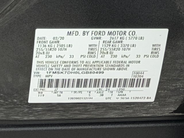Certified 2020 Ford Explorer XLT w/ Equipment Group 202A RWD image 31