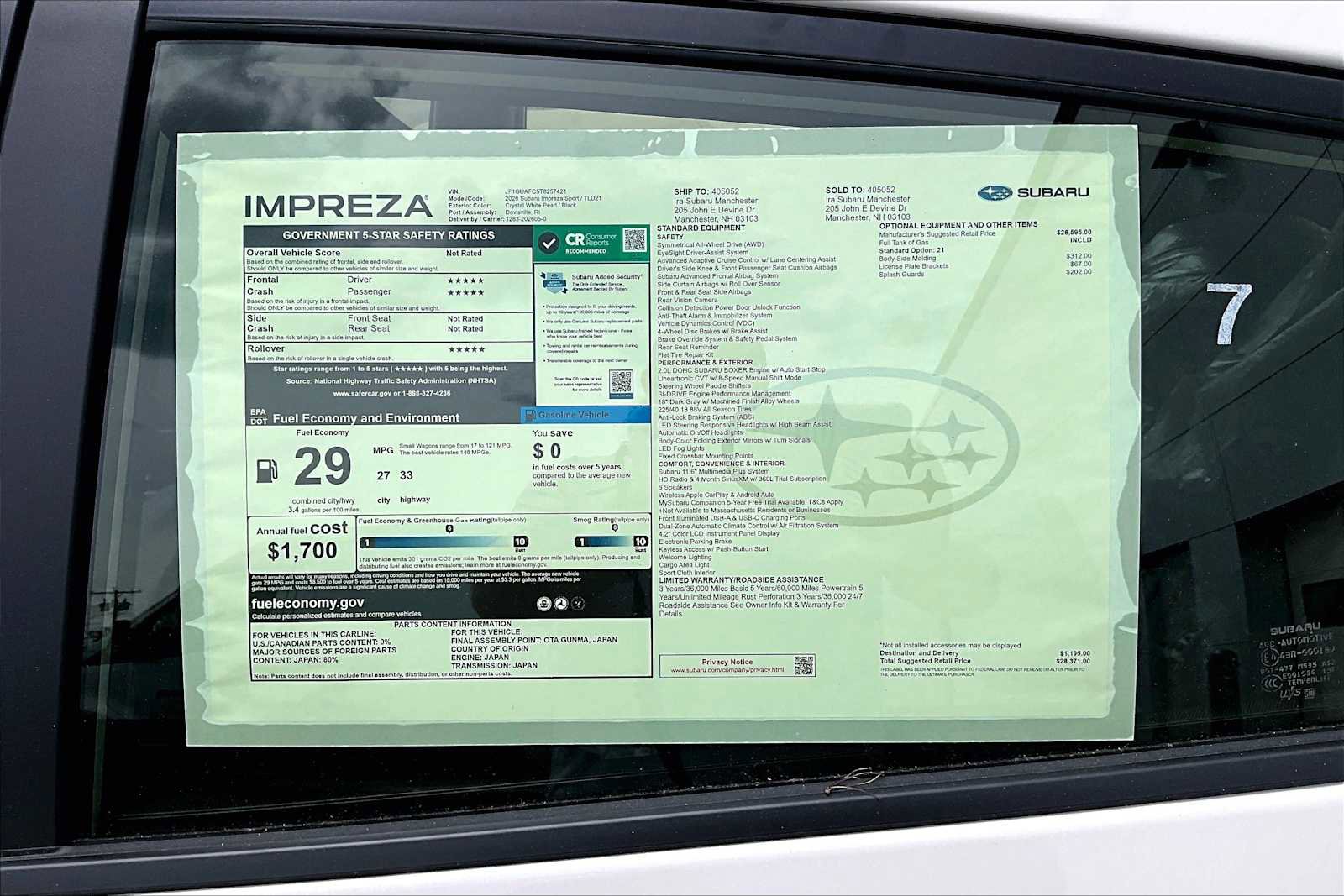New 2026 Subaru Impreza 2.0i Sport AWD/4WD image 19