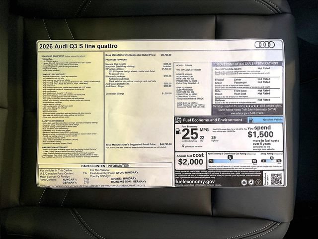 New 2026 Audi Q3 quattro 2.0T AWD/4WD image 11