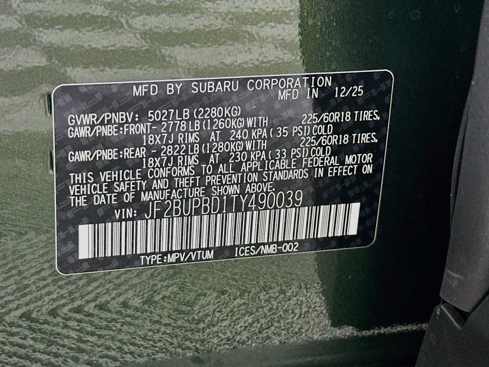 Certified 2026 Subaru Outback Premium AWD/4WD image 31