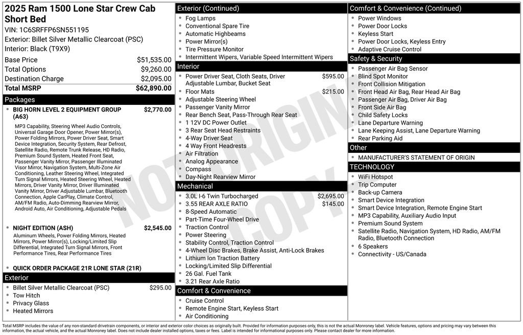 Used 2025 RAM 1500 Lone Star AWD/4WD image 30