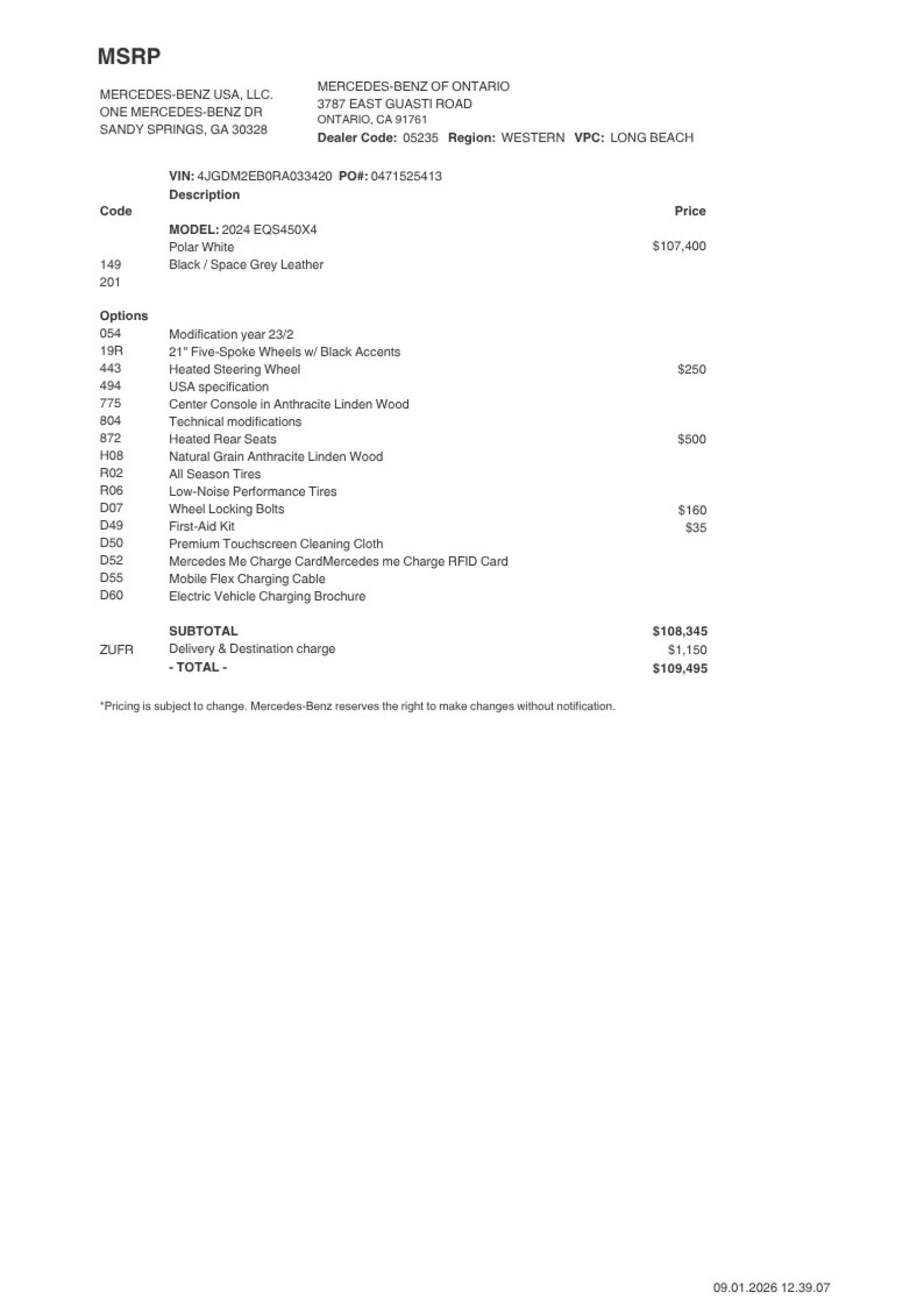 Certified 2024 Mercedes-Benz EQS 450+ 4MATIC SUV image 2