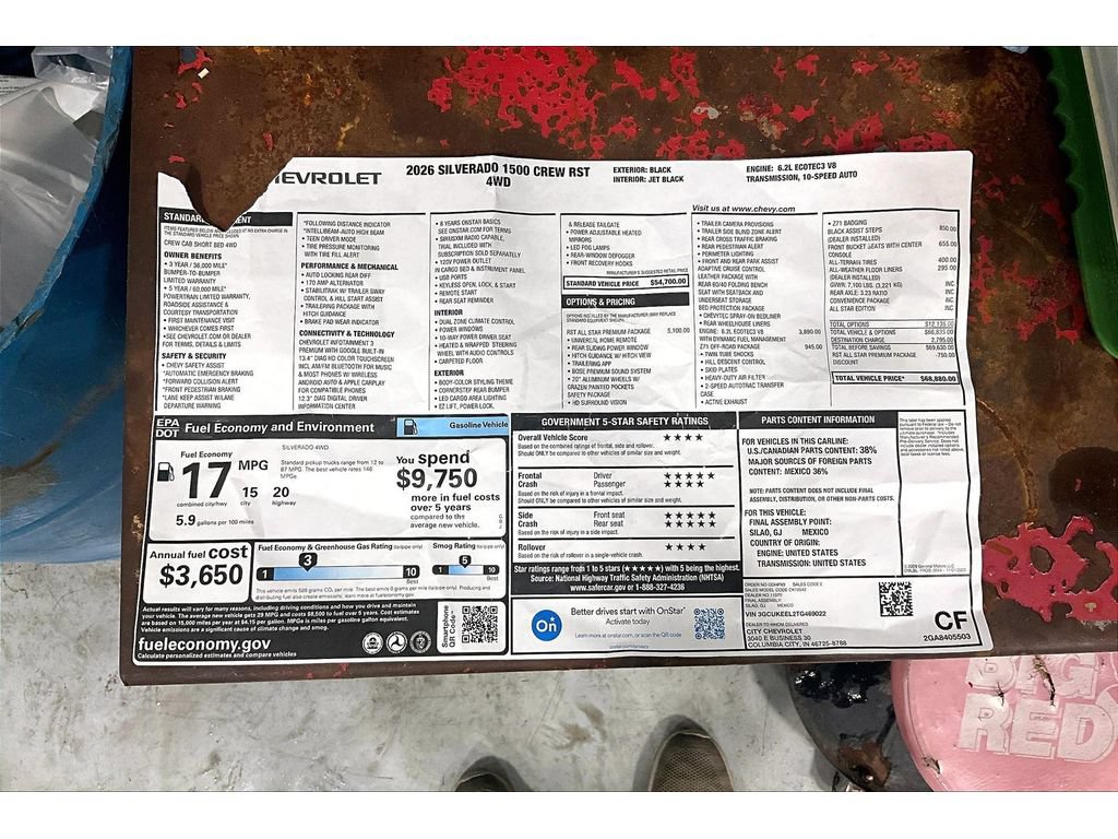 New 2026 Chevrolet Silverado 1500 RST w/ RST All Star Premium Package AWD/4WD image 15