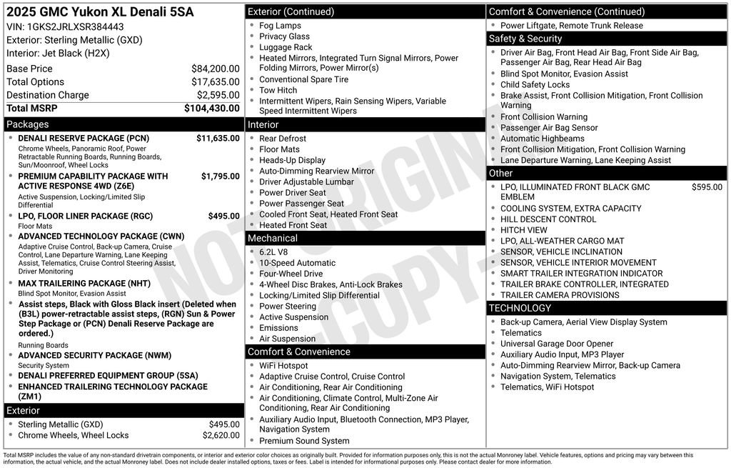 New 2025 GMC Yukon XL Denali w/ Denali Reserve Package image 40