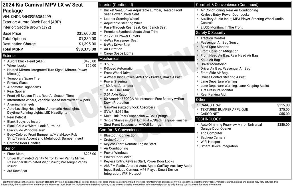 Certified 2024 Kia Carnival LX image 7