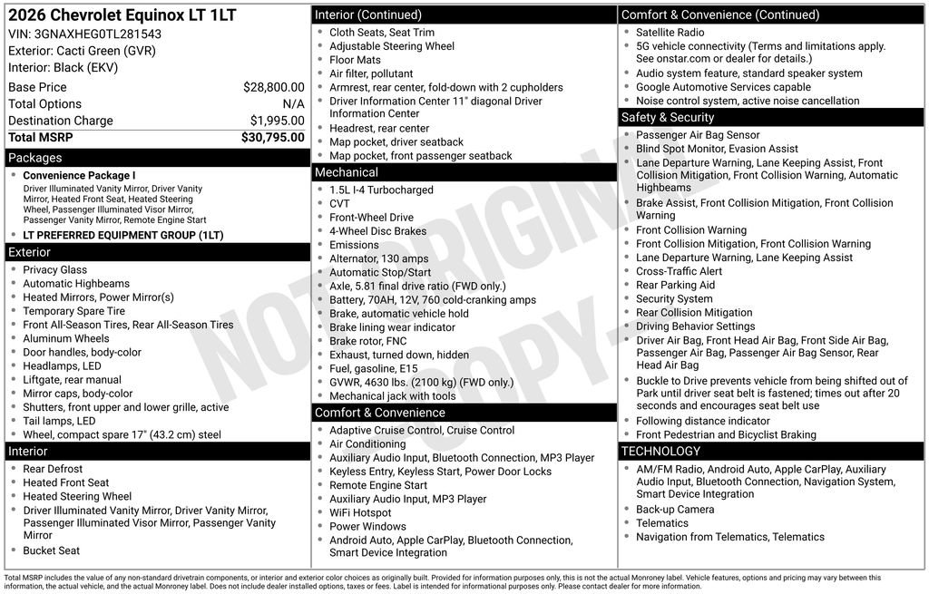 New 2026 Chevrolet Equinox LT image 9