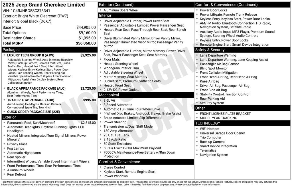 New 2025 Jeep Grand Cherokee Limited w/ Luxury Tech Group II image 6