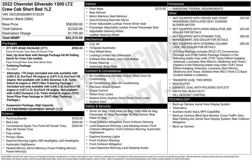 Used 2022 Chevrolet Silverado 1500 LTZ w/ Z71 Off-Road Package image 33