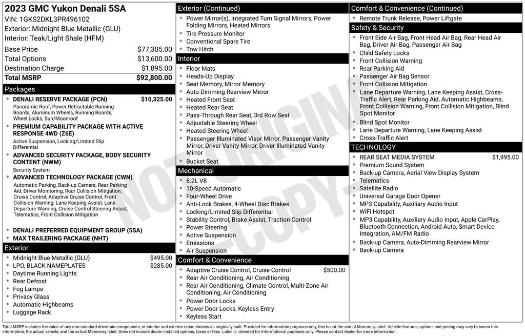 Used 2023 GMC Yukon Denali w/ Denali Reserve Package AWD/4WD image 51
