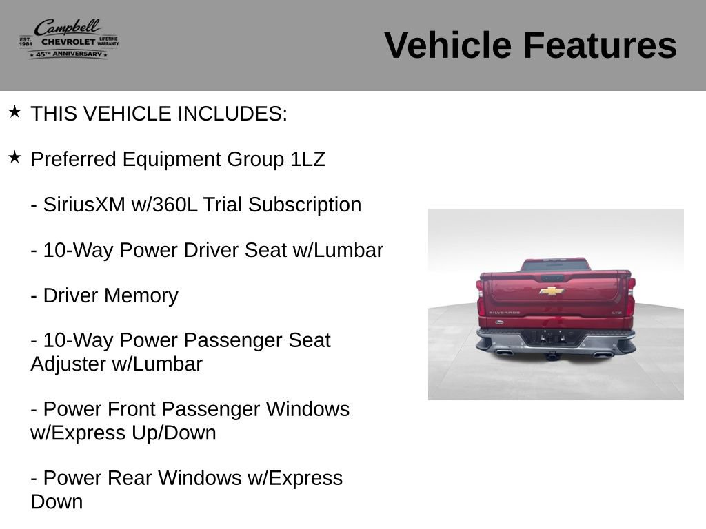 Used 2025 Chevrolet Silverado 1500 LTZ w/ Technology Package AWD/4WD image 5