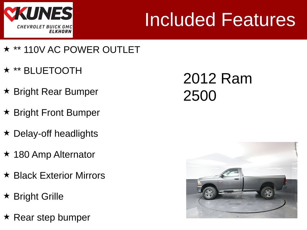 Used 2012 RAM 2500 ST w/ PWR & Remote Entry Group AWD/4WD image 2