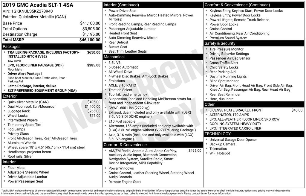 Certified 2019 GMC Acadia SLT AWD/4WD image 5