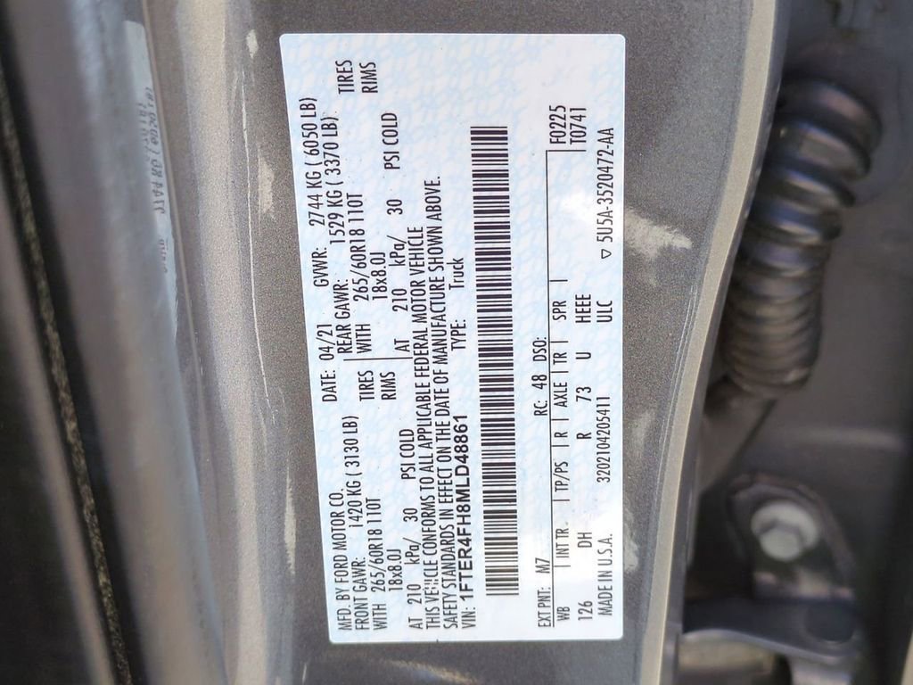 Used 2021 Ford Ranger Lariat w/ Equipment Group 501A High image 31