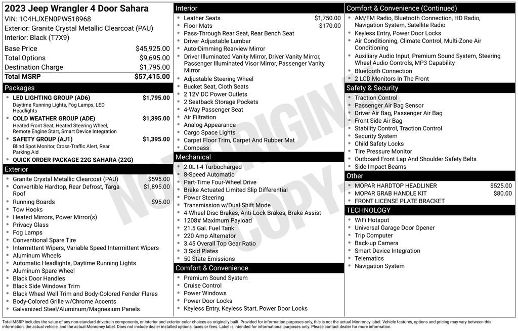 Certified 2023 Jeep Wrangler Sahara w/ LED Lighting Group image 49