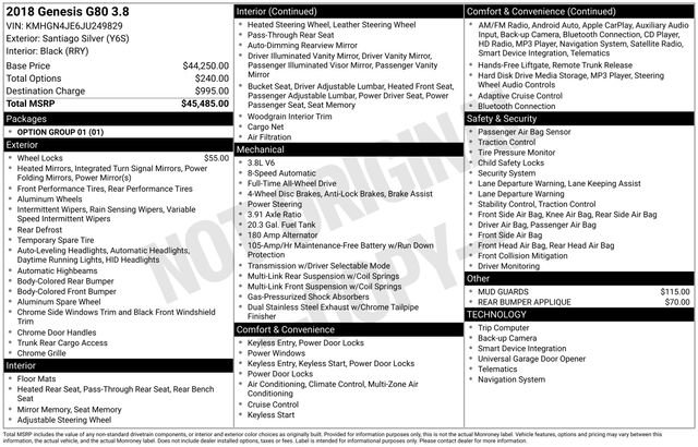 Used 2018 Genesis G80 3.8 image 36