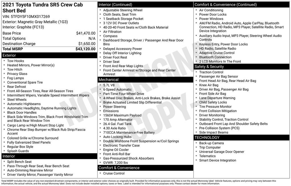 Used 2021 Toyota Tundra SR5 image 7