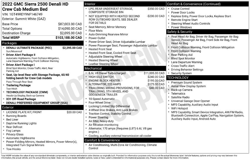 Used 2022 GMC Sierra 2500 Denali w/ Denali Ultimate Package AWD/4WD image 2