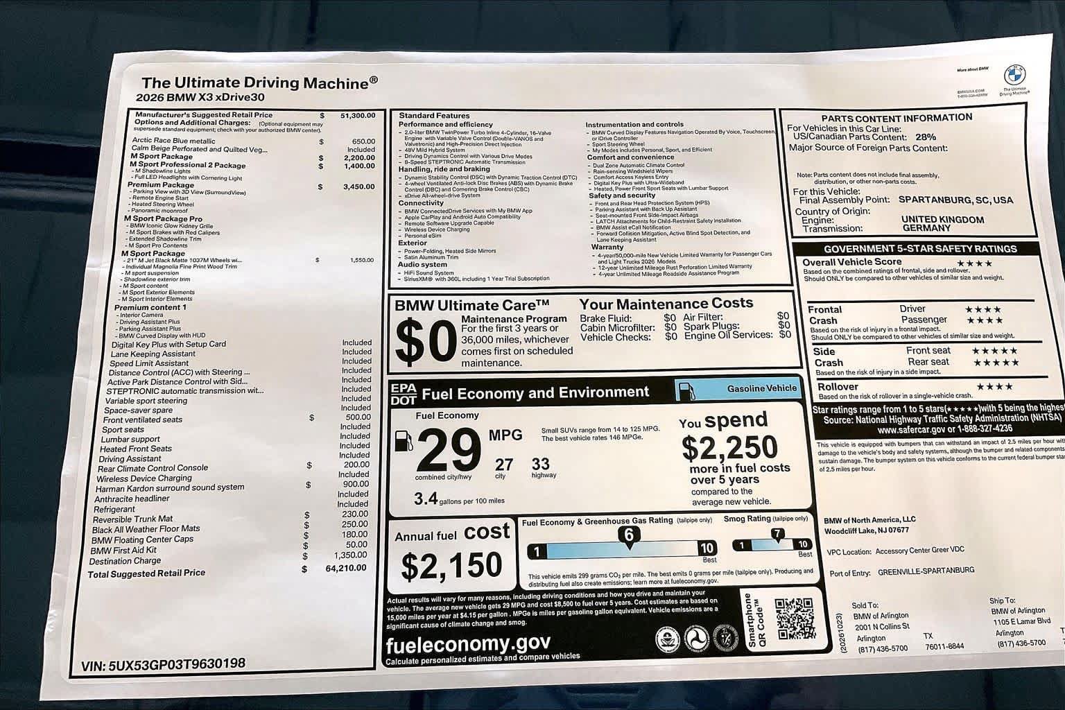 New 2026 BMW X3 xDrive30i w/ Premium Package AWD/4WD image 19