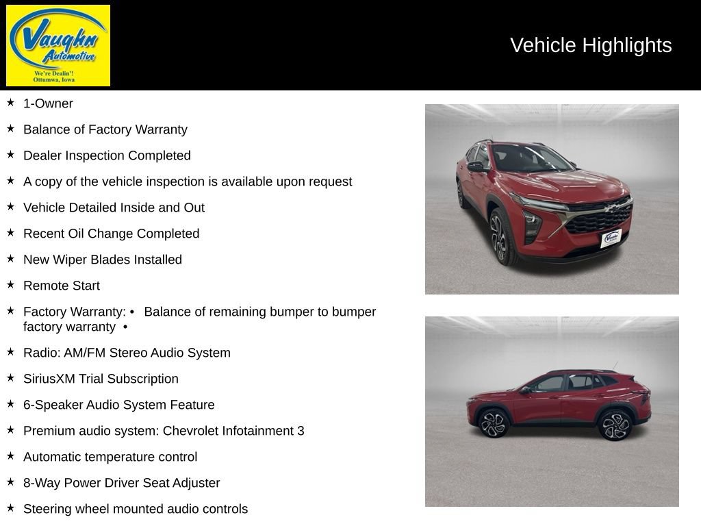 Used 2026 Chevrolet Trax RS w/ Driver Confidence Package FWD image 2