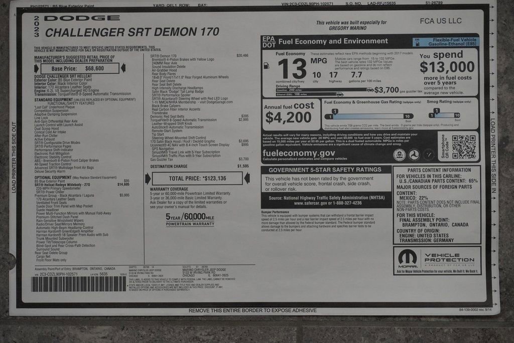 Used 2023 Dodge Challenger SRT Hellcat Redeye image 3