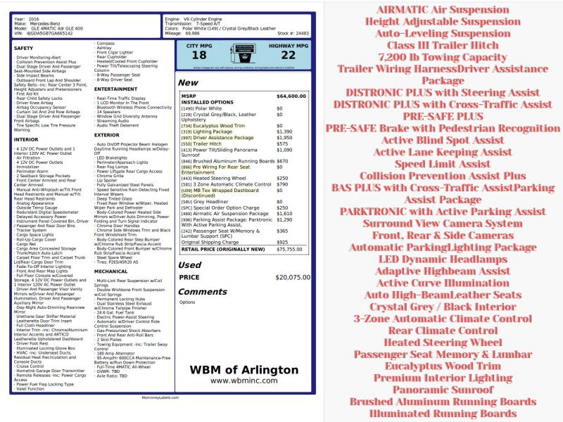 Used 2016 Mercedes-Benz GLE 400 4MATIC image 2