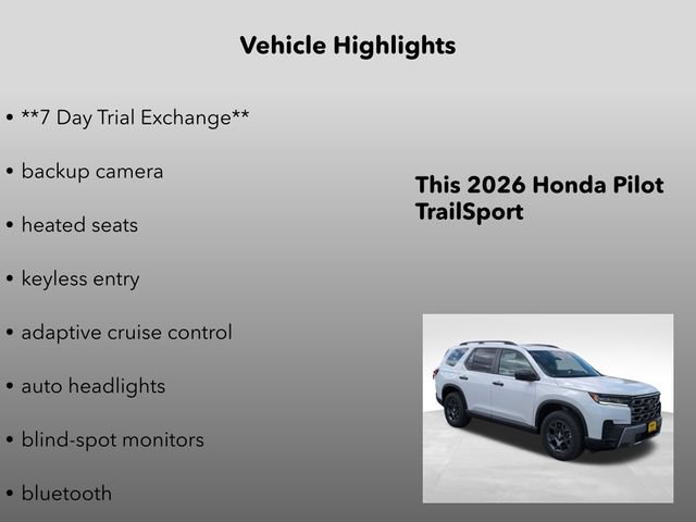 New 2026 Honda Pilot TrailSport image 5
