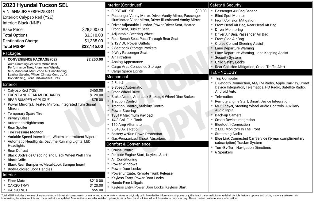 Certified 2023 Hyundai Tucson SEL w/ Convenience Package FWD image 33