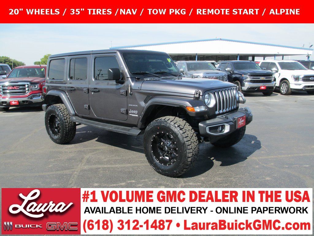 Used 2021 Jeep Wrangler Unlimited Sahara w/ Uconnect 4C Nav & Sound Group image 1