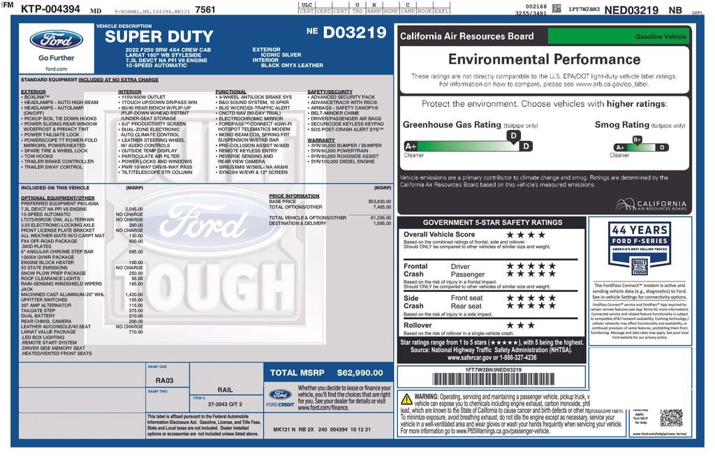 Used 2022 Ford F250 Lariat w/ Lariat Value Package AWD/4WD image 1