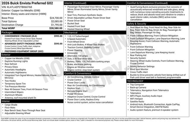 Certified 2026 Buick Envista Preferred w/ Convenience I Package FWD image 3
